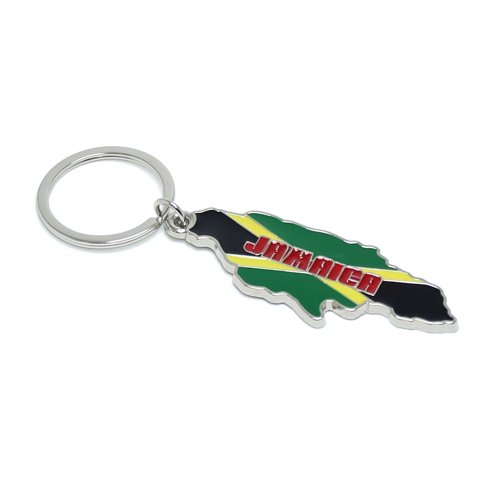 Jamaica Key Chain Keyring Luggage Tag Zipper Pull Bag Jamaican Key Ring 