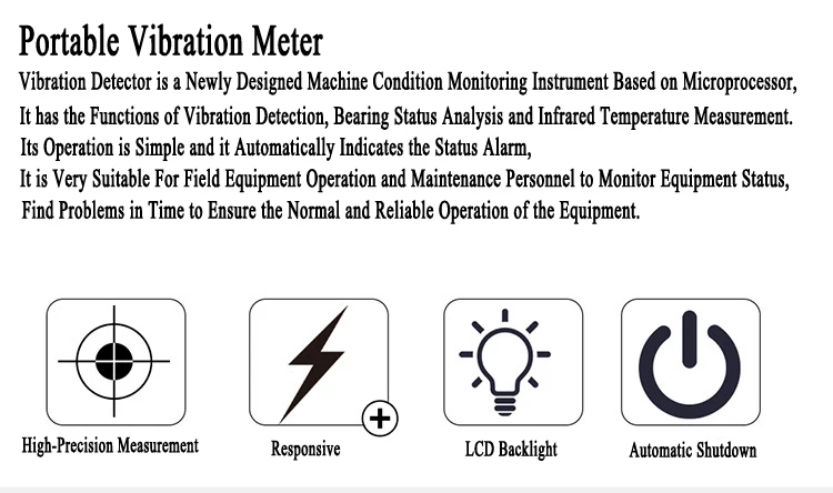 Smart Sensor AR63A Professional Vibration Analyzer High Precision Handheld Digit