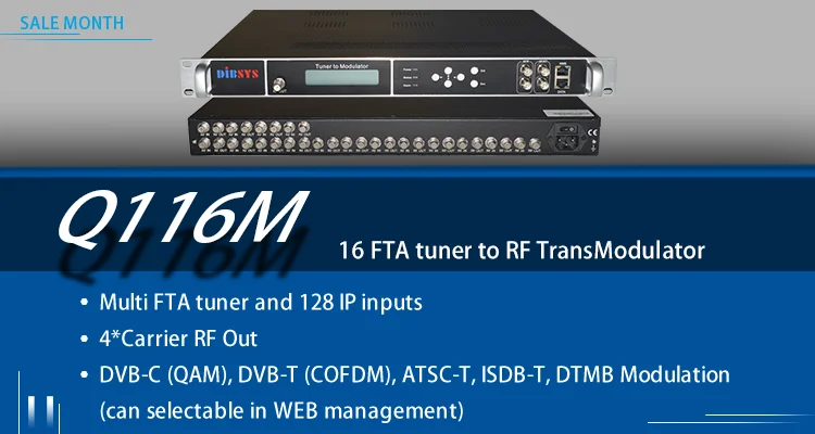 DIBSYS 16 Dvb s2 Ip Gateway Fta Ird with iptv Gateway Digital Cable Tv Headend Ird
