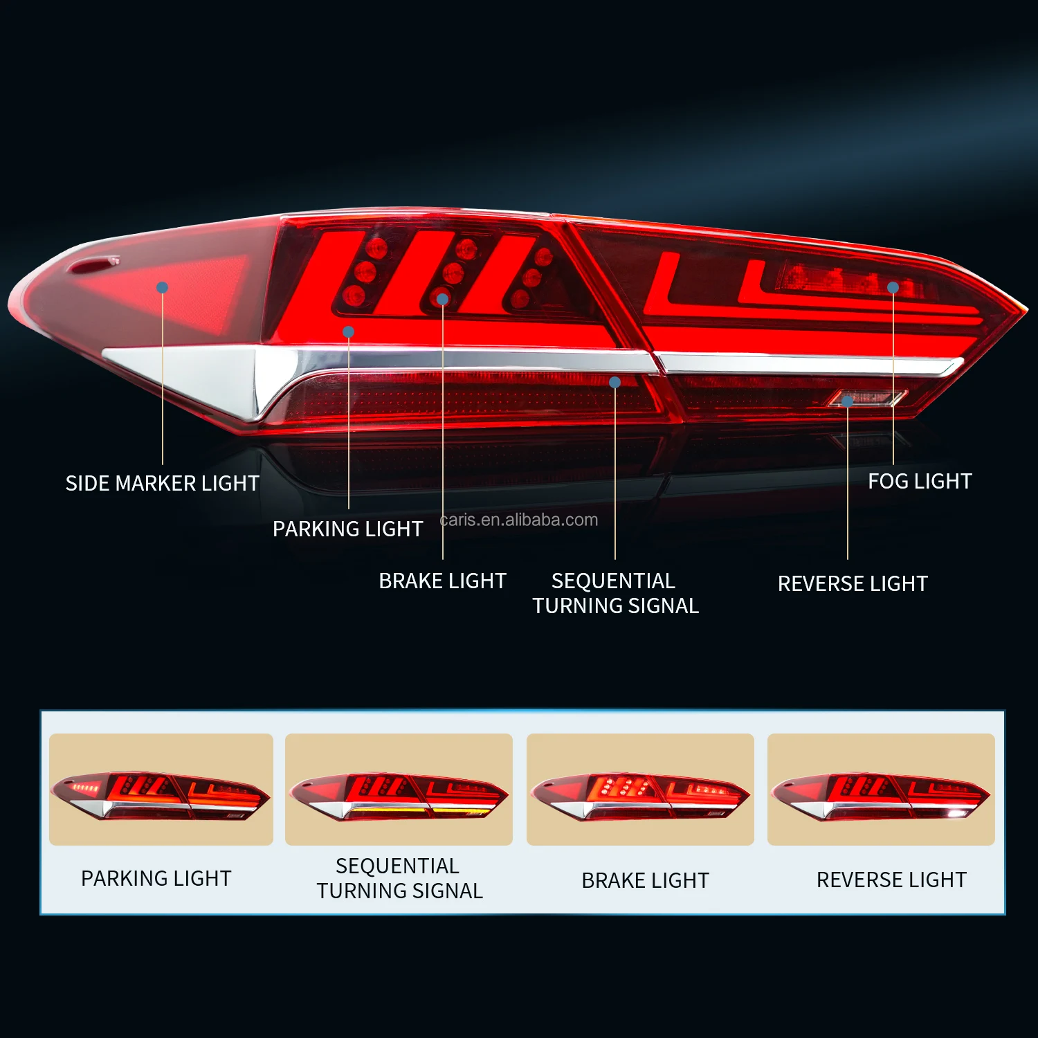 Toyota Camry Led Tail Light Sequential 2018 2020 Autoben Parts Toyota Camry Led Tail Light Sequential 2018 2020 Autoben Parts