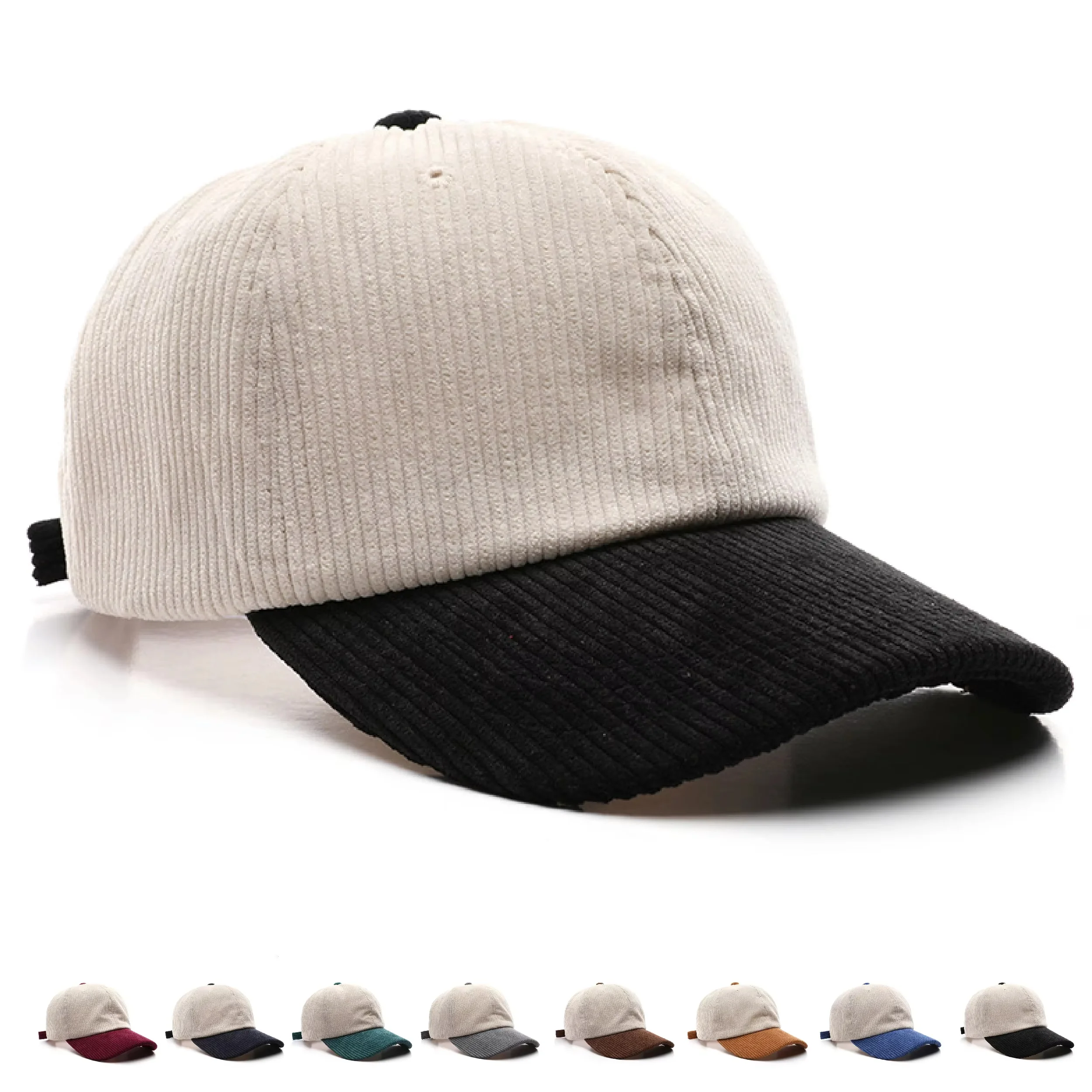 Corduroy Baseball Cap Unisex Adjustable Sun Hat Breathable Lightweight Katin Rise Corduroy Hat - Accessories main image 3