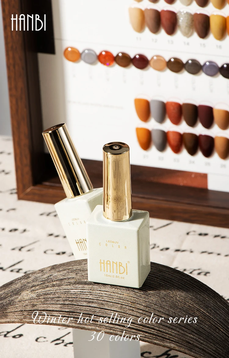odm free custom brown gel nail polish set 30 colors gel nail polish kit-3