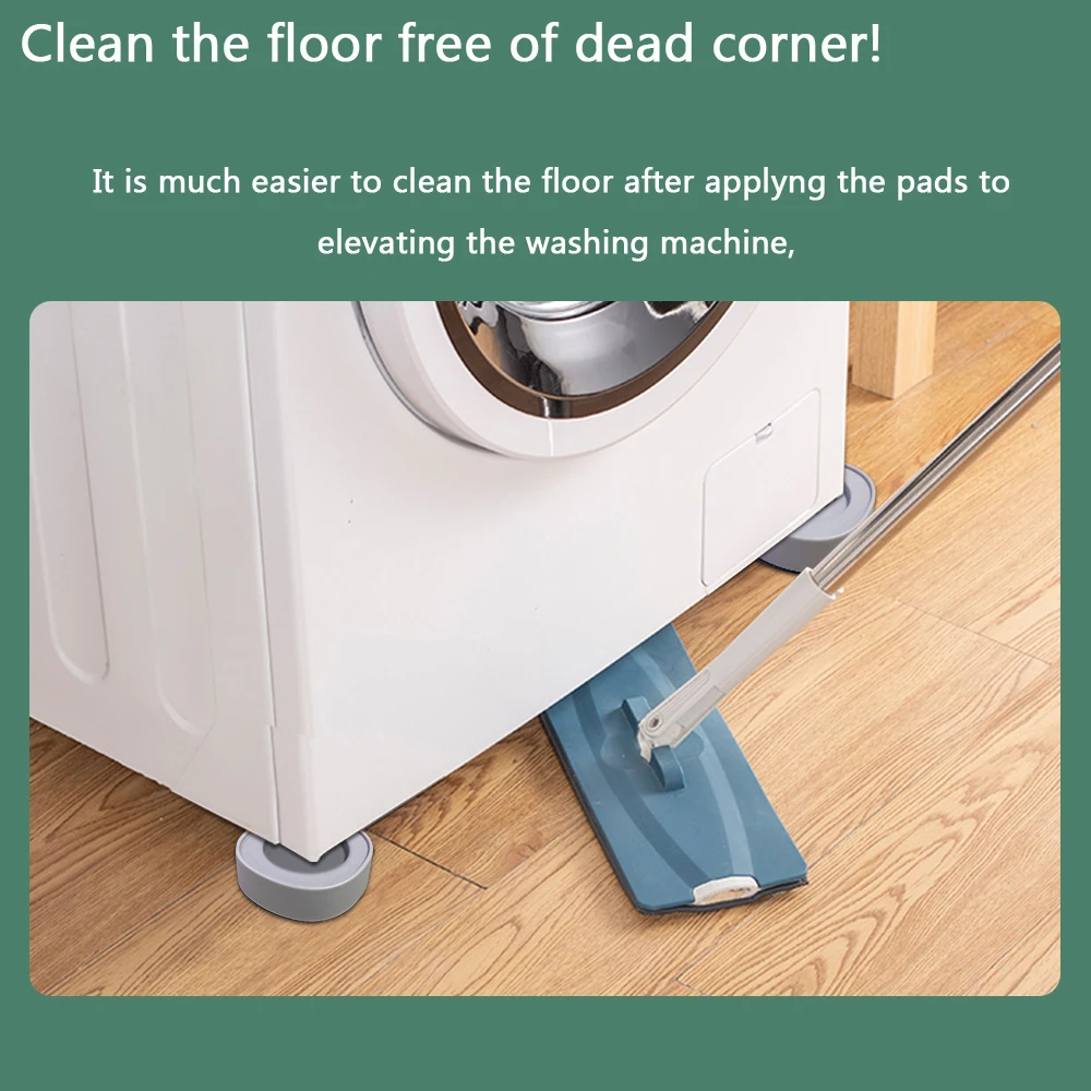Upgraded Fixing Rubber Refrigerator Anti Vibration Pad Washing  Machine Feet Pad With Suction Cup Feet
