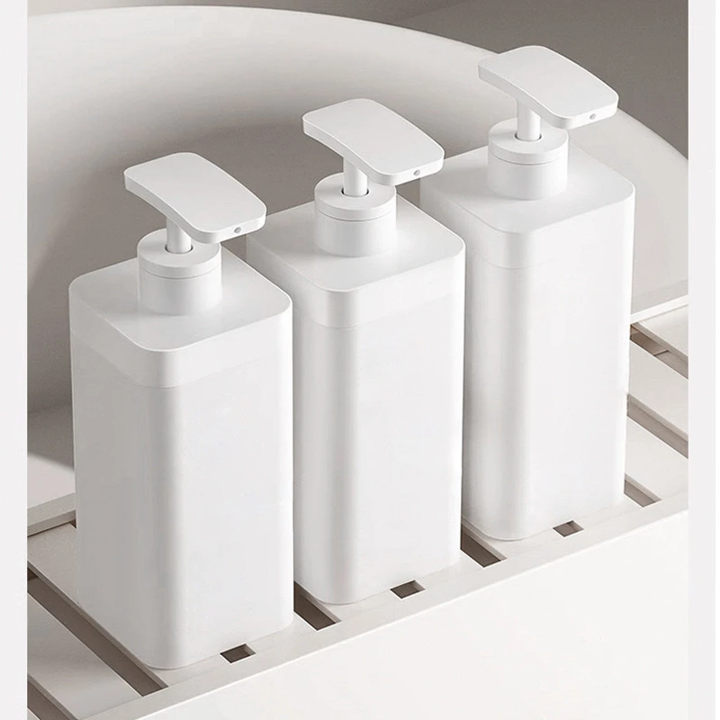 500ml 720ml HDPE Plastic Body Wash Bottle Visible Liquid Level Line Shampoo Bottle Cosmetic Emulsion Packaging Container