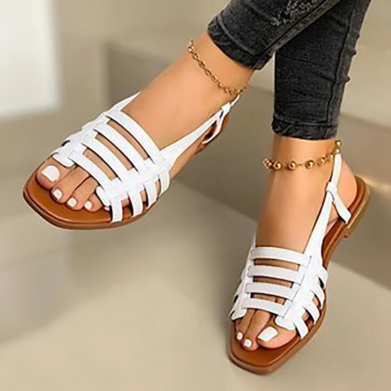 braided sandals flat