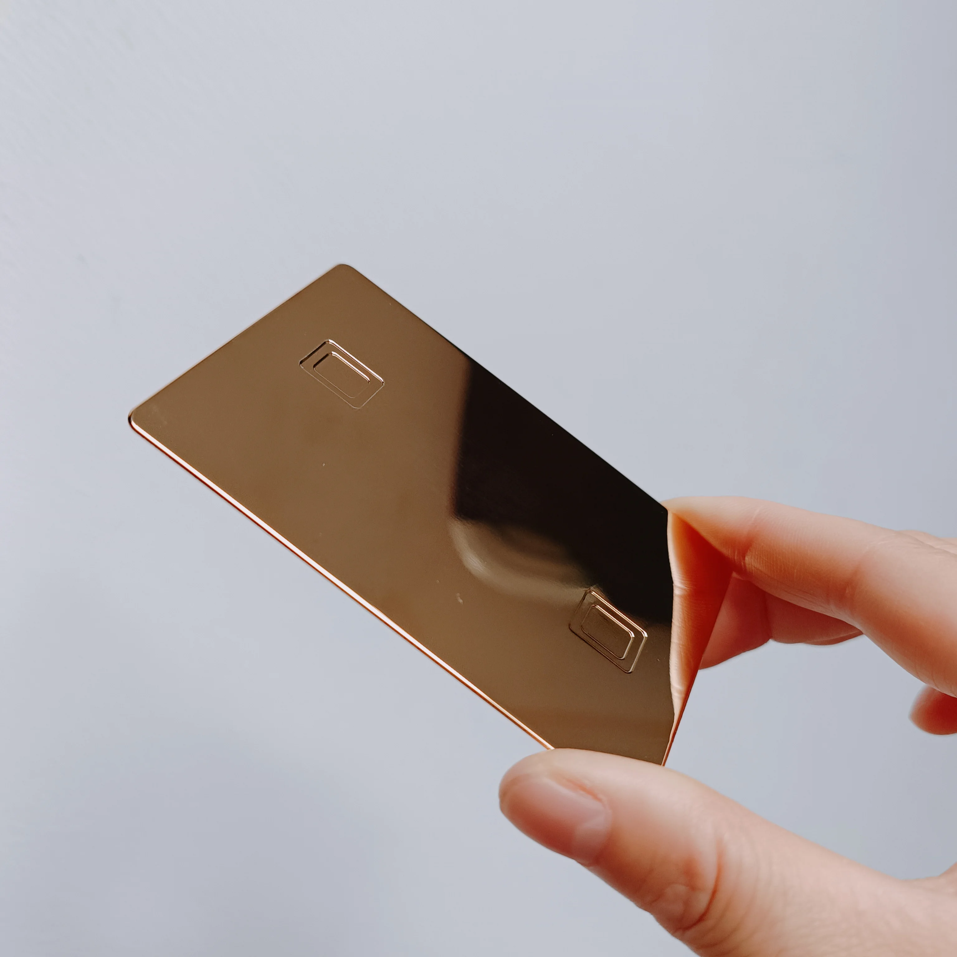 Free Online Bank Card Custom Blank Metal Bank Atm Card Printing Services 4442 4428 Nfc  Double Chip Metal Credit Card