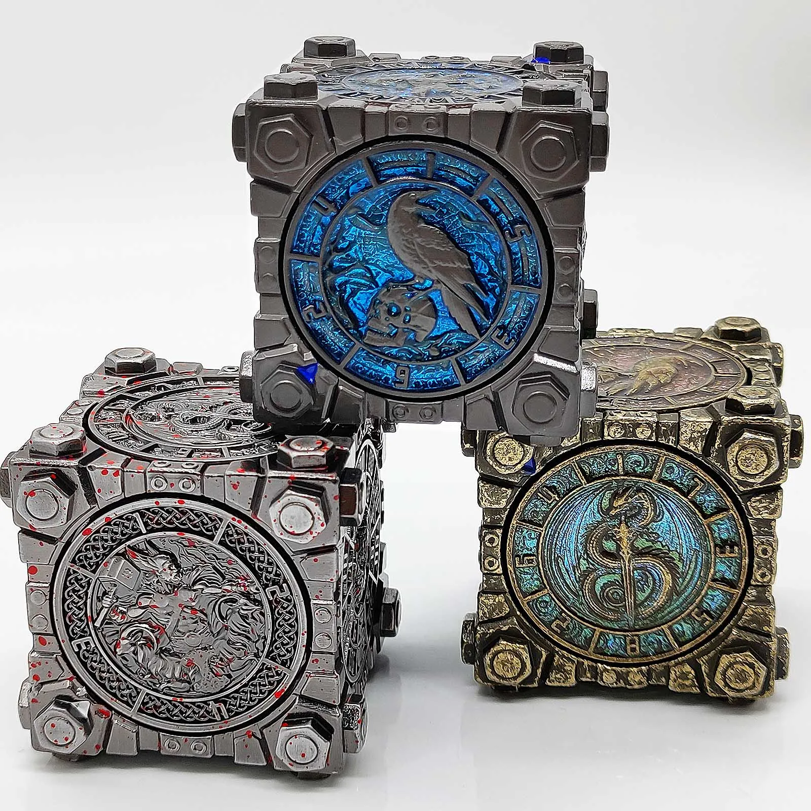 7-in-1 Metal Fidget Spinner DND Dice Set
