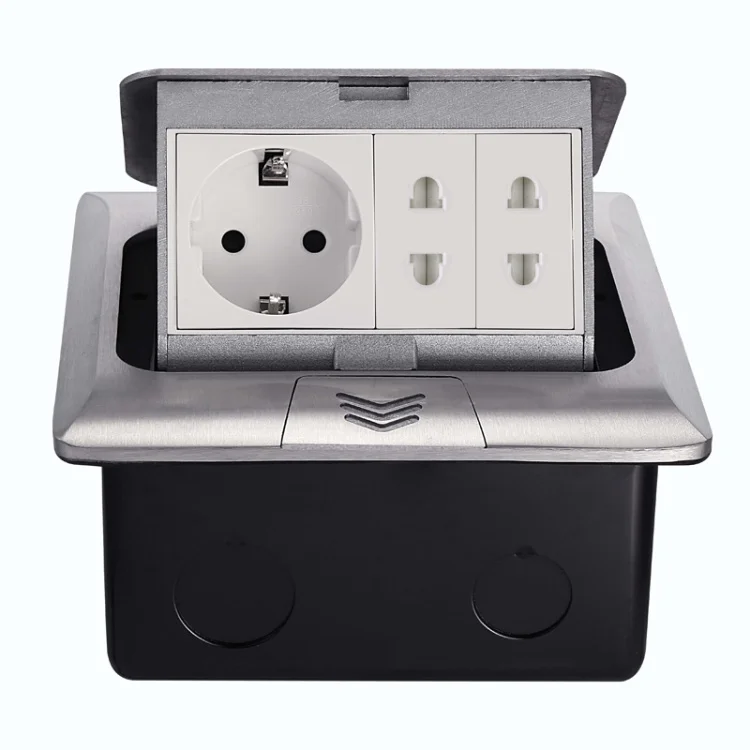 Customized multi-function multimedia socket EU Electrical Outlet Socket  Pop up the audio and video socket