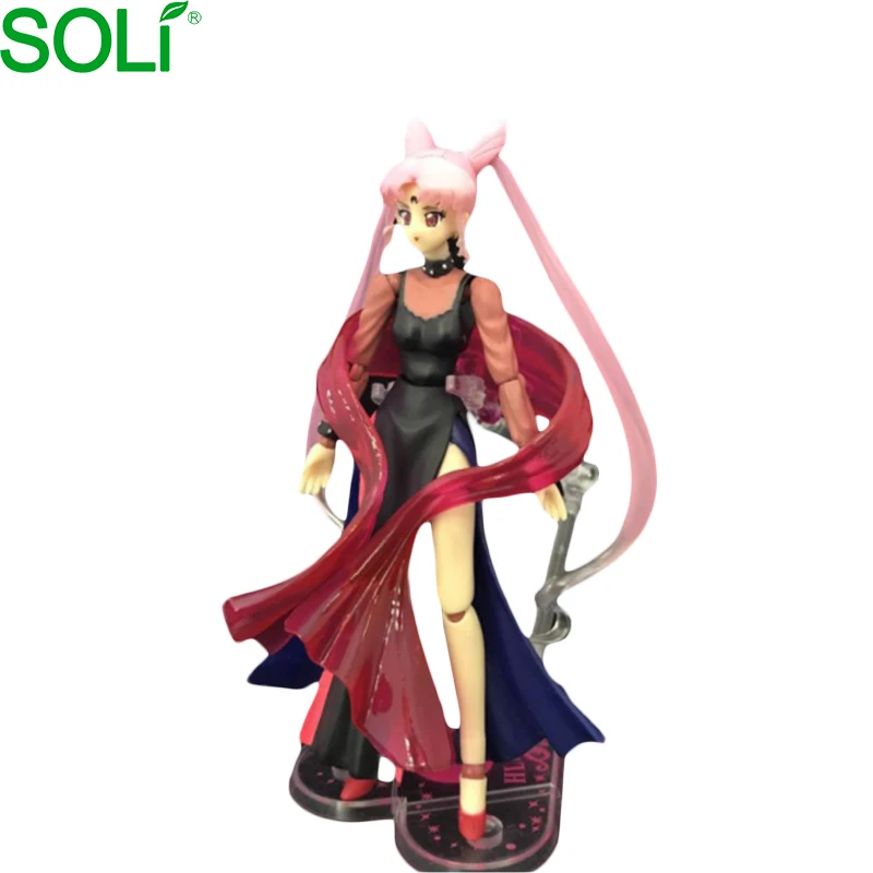 Details about   New Anime Movable Sailor Moon Black Lady Dark Princess Figure Action Model Gift