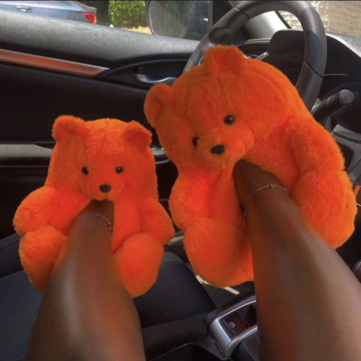 christmas bear slippers