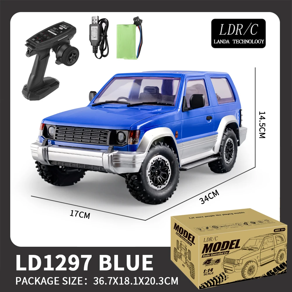 1/14 Scale Pajero LD1297 4WD RC Pickup Truck - All Terrain