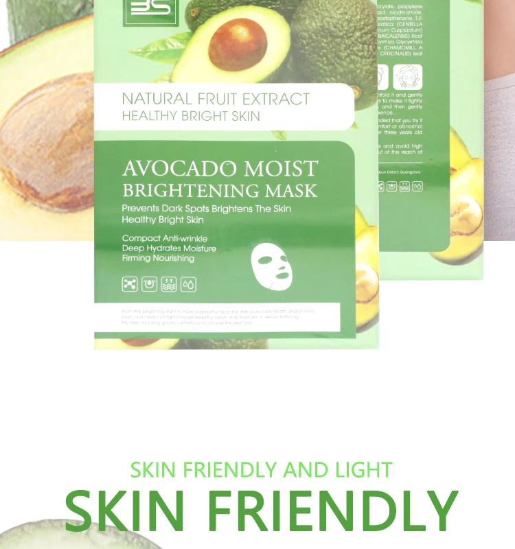 Factory Price Face Mask Skin Care Avocado Coconut Milk Moisturizing