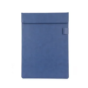 Factory Presentation A4 PU Leather Clip File Folder Magnet Button Multiple Colors Wholesale Custom Promotion Hardboard Profile
