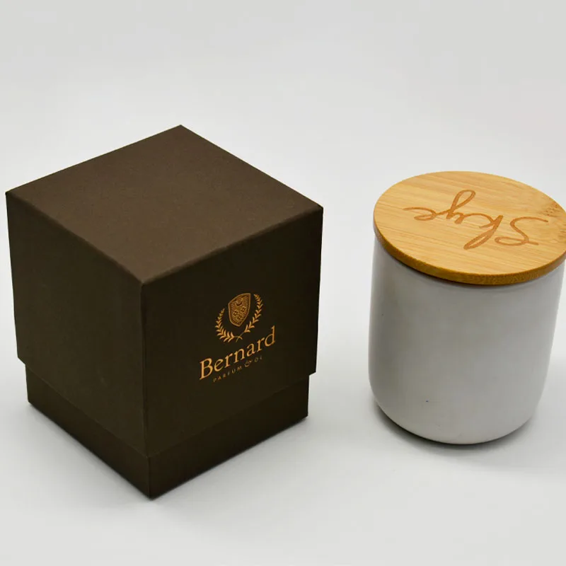 Hot-Selling Custom Printing Logo Tealight Rigid Cardboard Box Luxury Perfume Candle Gift Box Packaging supplier