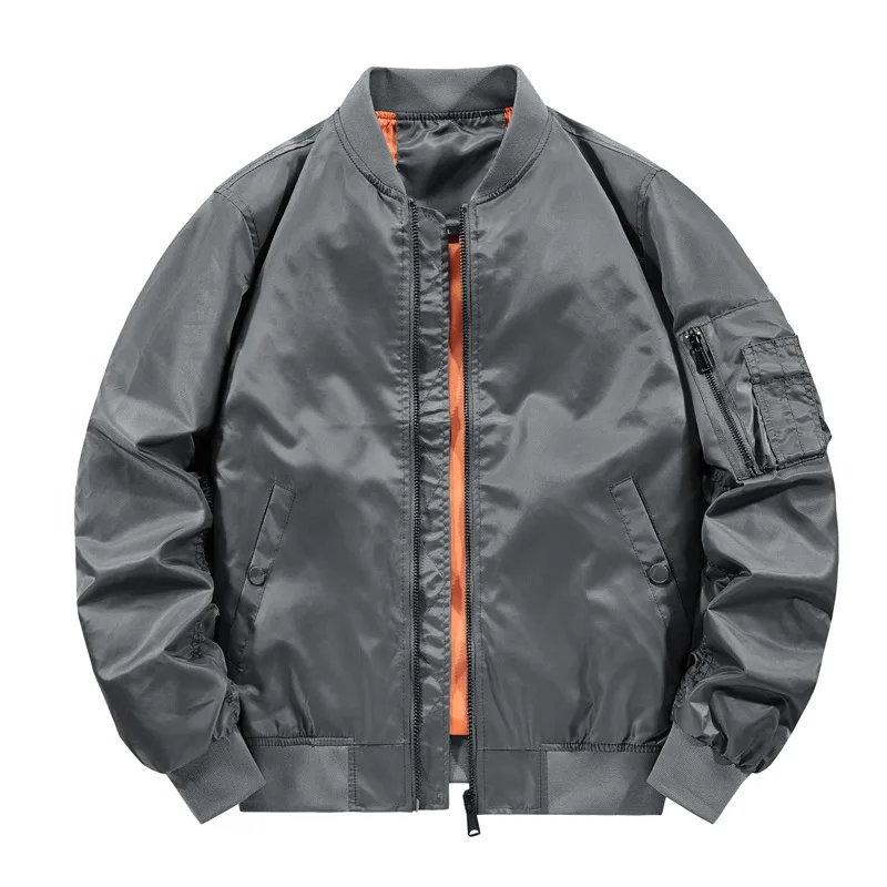 Men's Fashion Casual Windbreaker Bomber Jacket Coat  Autumn Outdoor Waterproof Sports Jacket  Windcheater