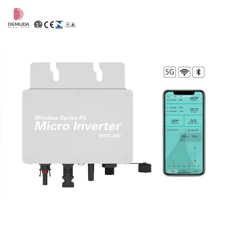 Smart Mini 300w Wifi Monitoring Balcony Solar System Kit Balkonkraftwerk 600w 1200w Grid Tie MPPT Solar Micro Inverter
