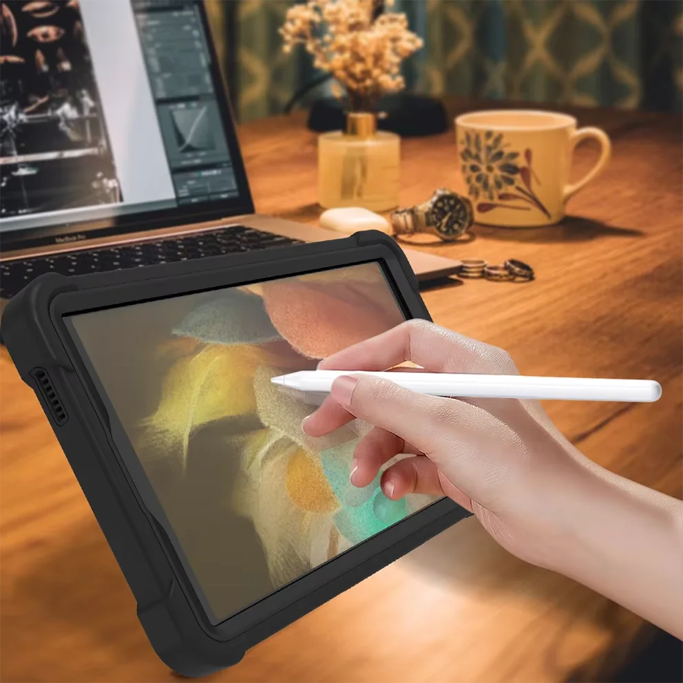 product laudtec kickstand shockproof tablet cases 3 layers heavy duty rugged full body hybrid protective for samsung tab a11 2025 pbk336-6