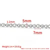 Chaîne de queue en acier 1,2x5x7mm
