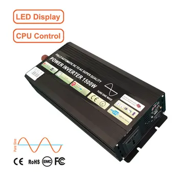 1500 Watts Peak Power 3000W 12volt dc ac inverter to 120volt AC With LCD Display Off Grid True Sine Wave DC Inverter