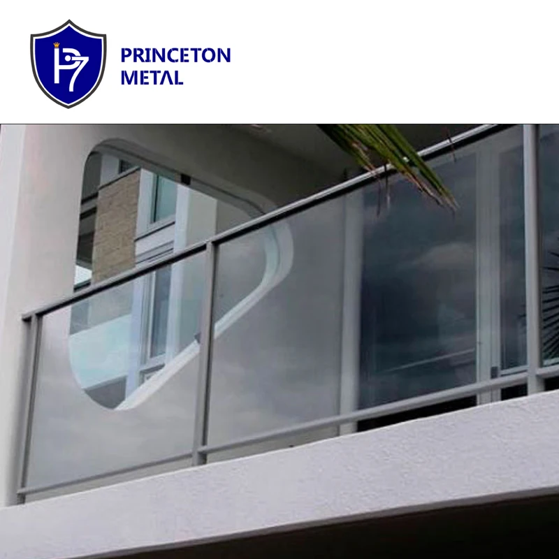 Princeton Modern Design Aluminium Glass Handrail and Balustrade for Stairs and Balcony for Home and Office