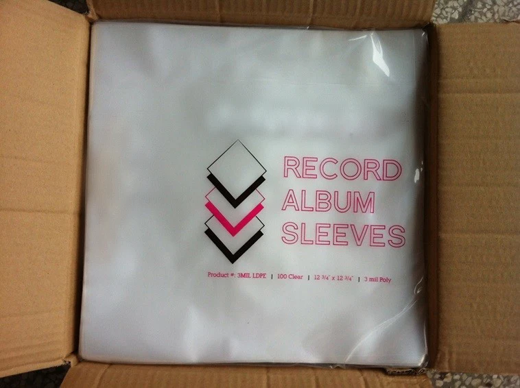 High Density 3 Mil Outer Record Sleeves For Storage Of Standard 12 Inch