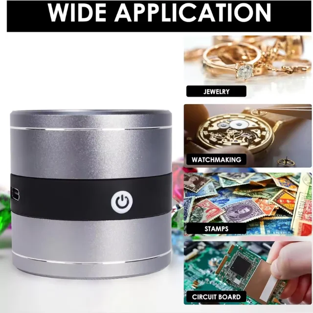 UV LED Handheld Magnifier Loupe with Scale, 10X W/Scale LED Lighted Illuminated Jewelry Magnifying Glass