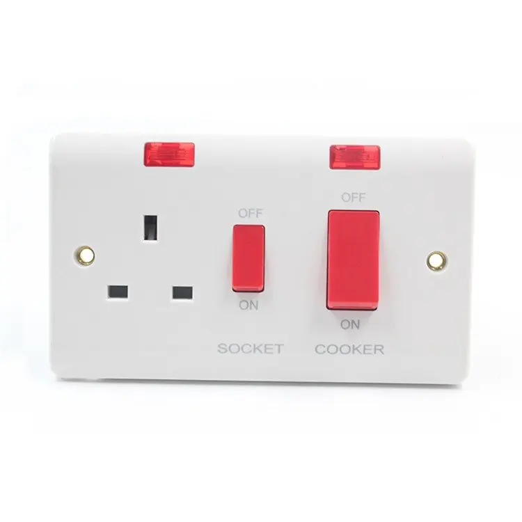 Color Box Electric Wall Socket Safe Copper Abs High Quality Uk Standard
