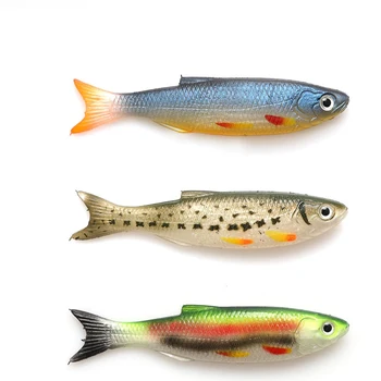 Cheery 9cm 7g 3D Eyes Tuna Trolling Lure Soft Plastic Silicone PVC Bait for Ocean Boat Fishing Snapper Bass Trout Wholesale – Soft Lure – view 2