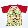 Yellow School Supply Red Raglan Short Sleeve Tee