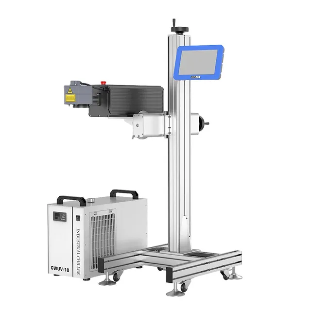 Fully Automatic Date Laser Coding Machine Flying-marking Machine Packaging Box Bag Bottled-water Line No Consumables No 6