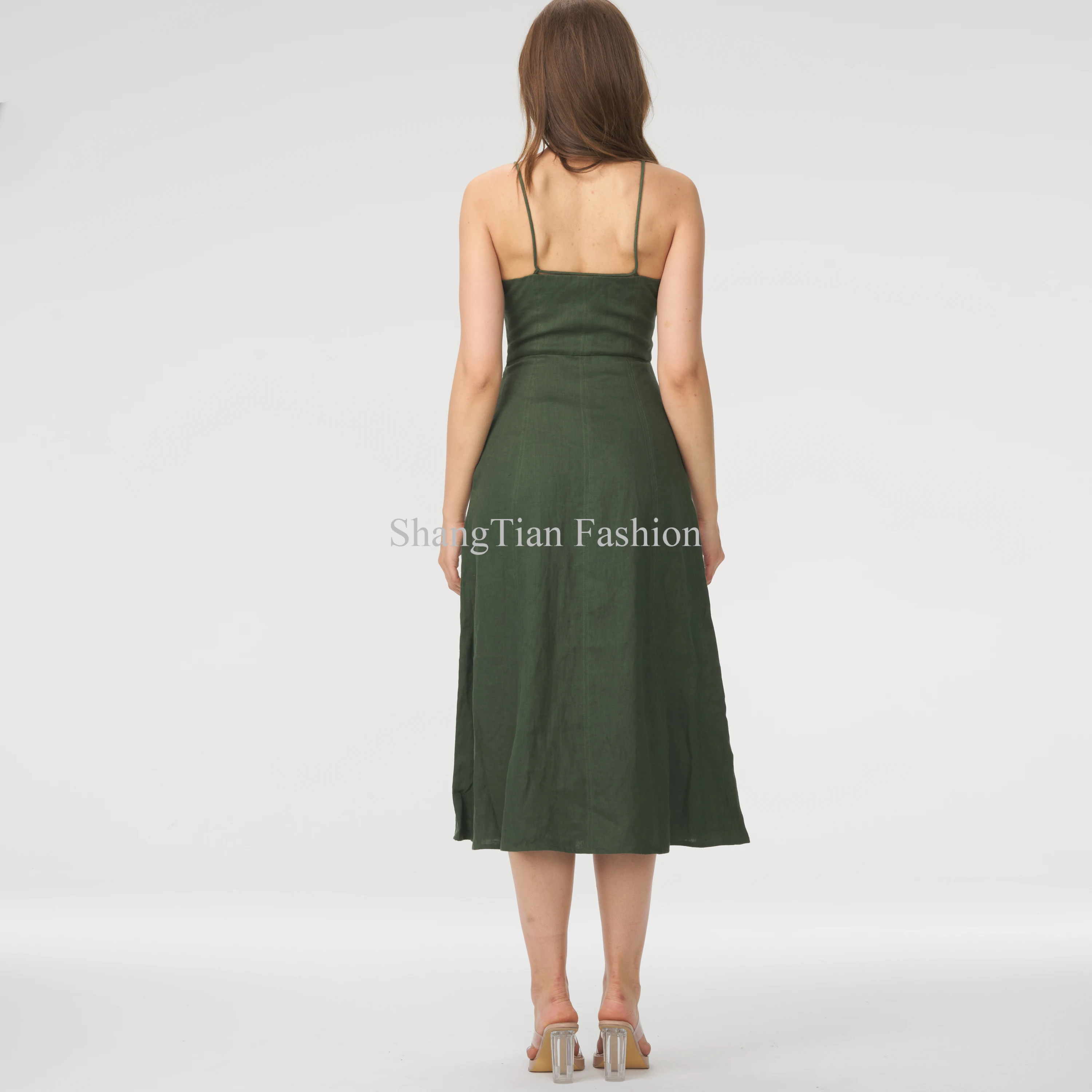 OEM Fashionable Elegant Linen Dresses for Women Spaghetti Strap Army Green with Pocket Summer Dress| Alibaba.com OEM Fashionable Elegant Linen Dresses for Women Spaghetti Strap Army Green with Pocket Summer Dress| Alibaba.com