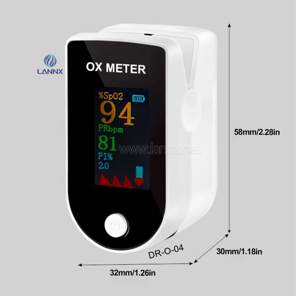 LANNX DR-O-04 Fingertip Oxmetros Blood Oxygen Monitar Oxymetr Human Animal Use Handheld Oxy Meter Instant Read Pulse Oksimetre