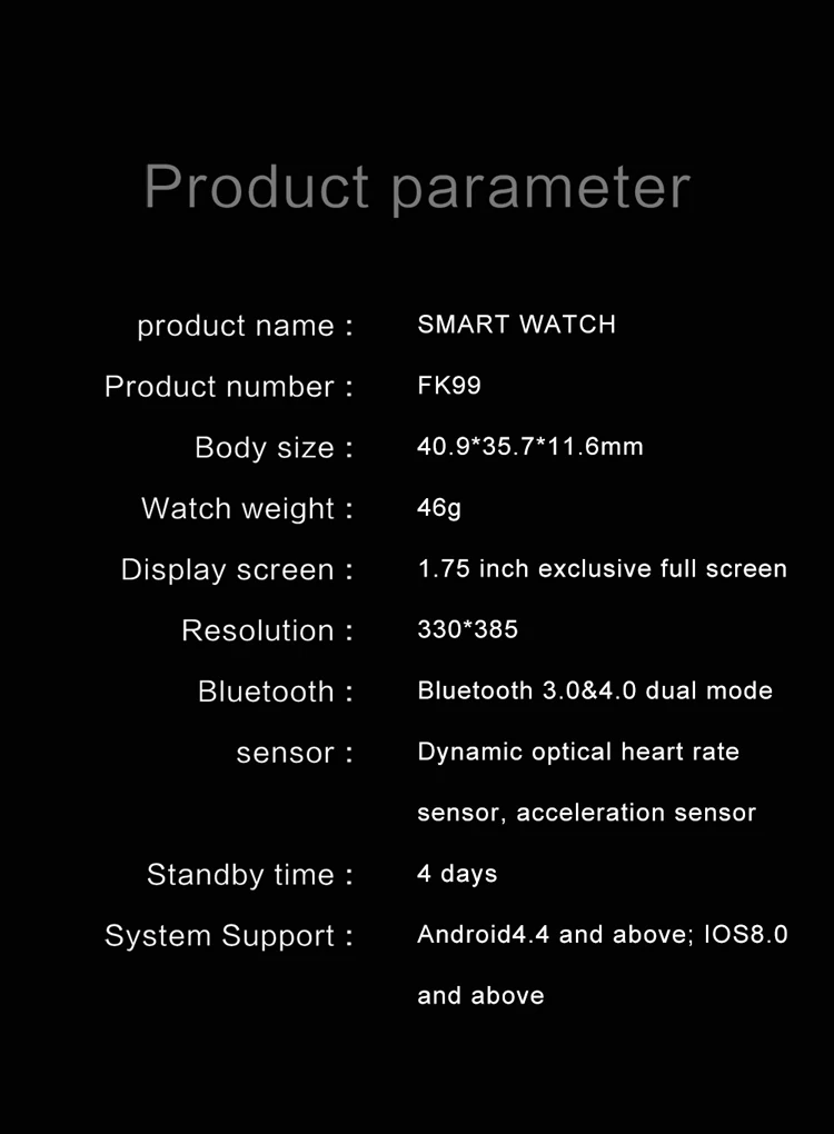 Smartwatch FK99PLUS