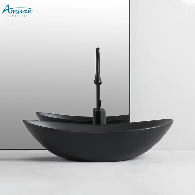 Nordic cement art basin green black countertop washbasin modern bathroom sink colored wash hand basin supplier