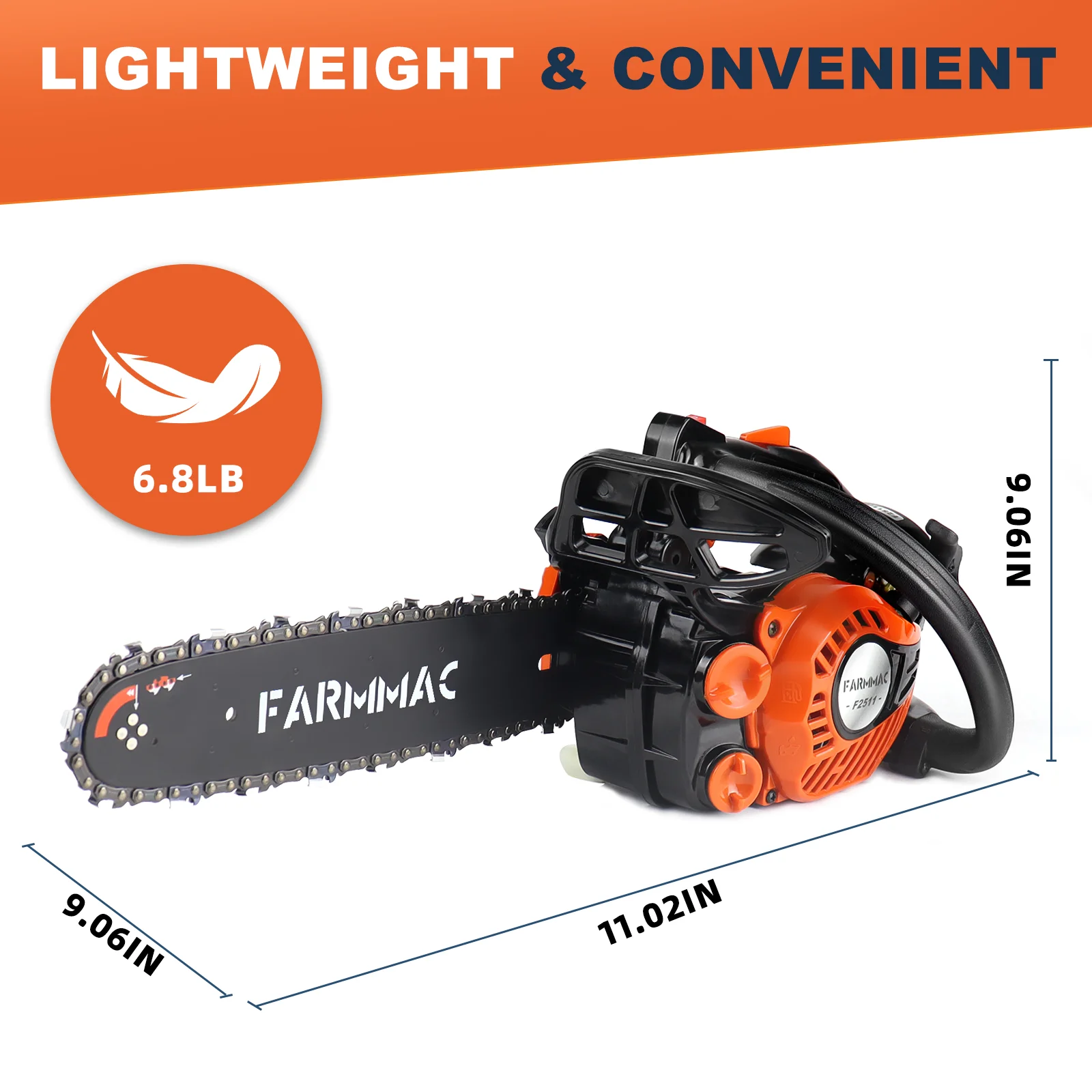 NEOTEC 25cc Mini Portable Petrol Chainsaw F2511 - Efficient Wood