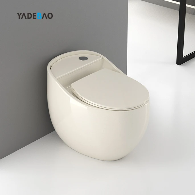Modern round egg shape bathroom water closet ceramic sanitary ware commode matt color toilet bowl one piece toilet