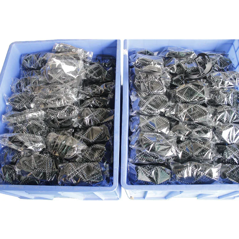 Оптовая продажа резиновые + стальные противоскользящие Пружинные альпинистские скобы снежные уличные шипы захват с ремешками и нейлоновой