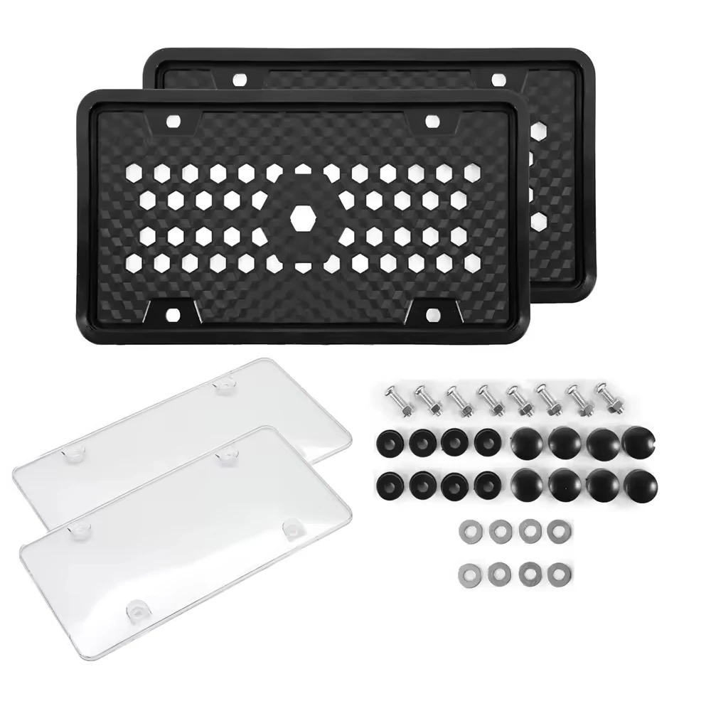 Custom Usa Black Car Silicone License Plate Frame