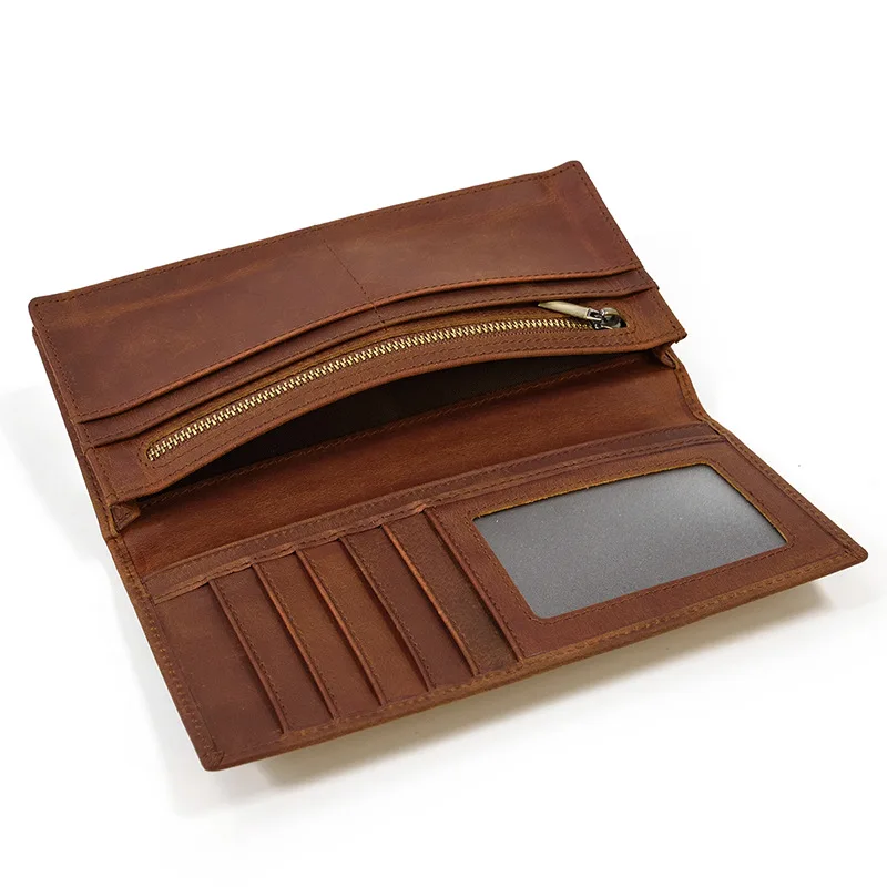 ★ sale ★ leather long wallet 2025 Retro Leather Wallet for Men Long Wallet Multi Card Slots