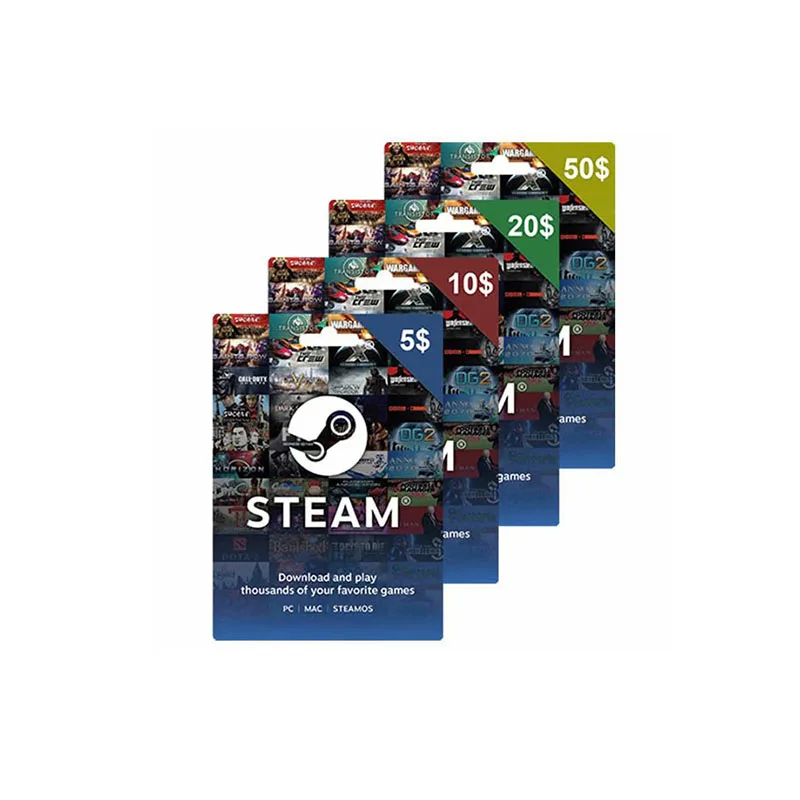 Compra Steam Wallet gift card barato! 8 USD Steam card