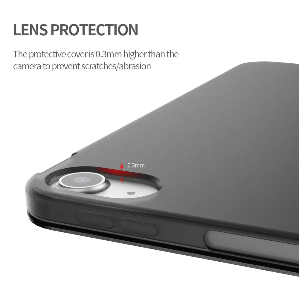 product laudtec pure colour tablet case for ipad air pro mini 109 11 2024 22 21 20 18 lens protection cover frosted simple pbk181-8