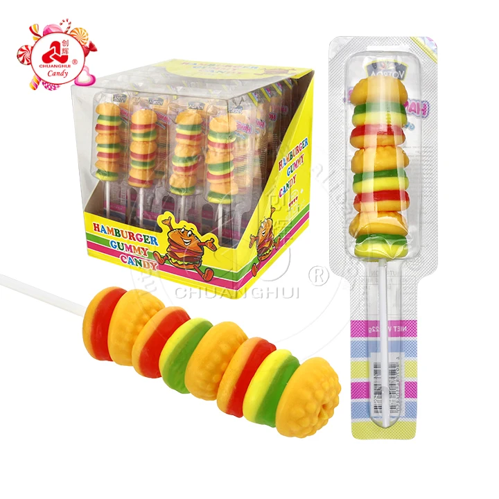 hamburger lollipop