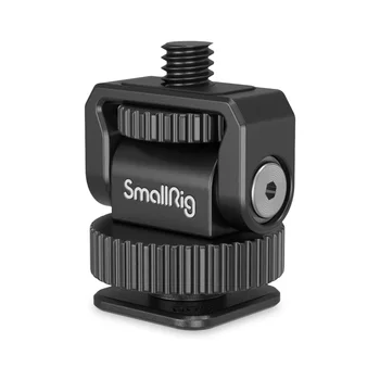 SmallRig 1/4" Mini Ball Head Cold Shoe Mount Adapter with 1/4"-20 Thread for Camera Phone Cage LED Video Light-3577