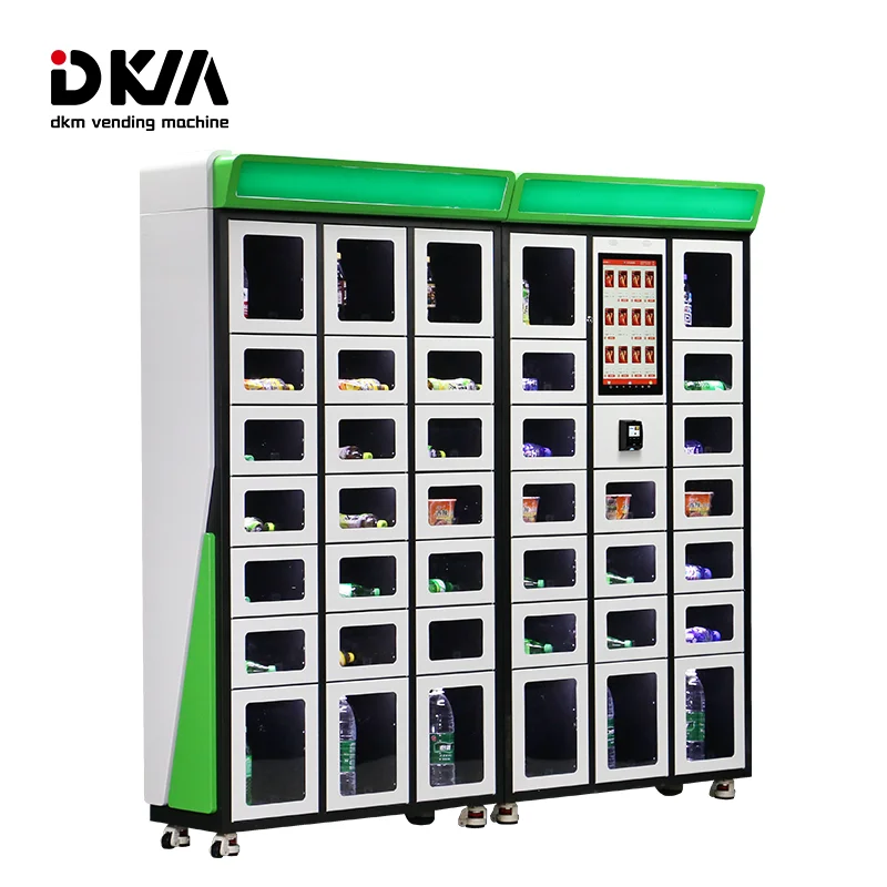 DKM Smart Automatic Banknote Coin Lockers Type Fresh Flowers Food Water Locker Boxes Vending Machine with Card Pay