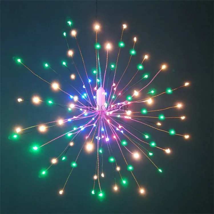 Starburst Firework Shining Colorful Optical Table Ornaments Christmas Gift Decoration Lights Mini LED Christmas Tree