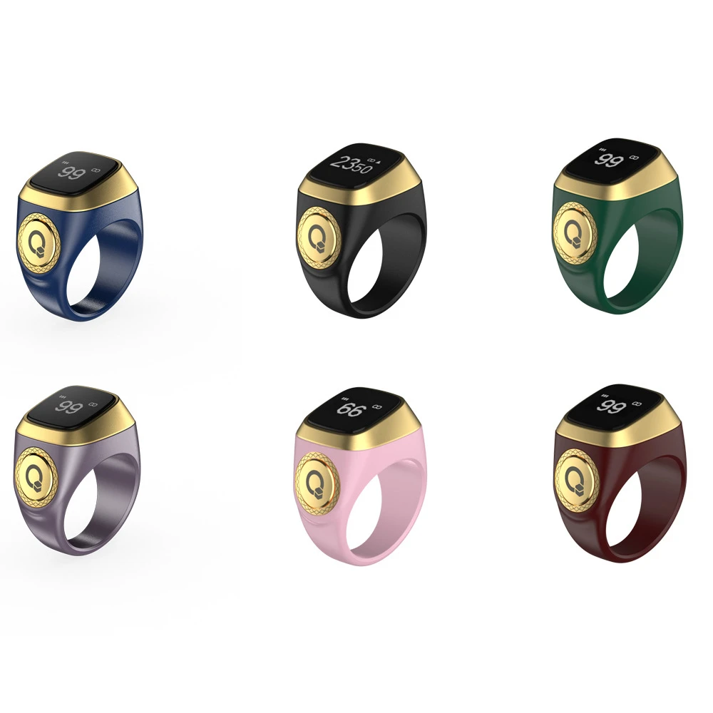 E01 Smart Ring Counter, Tasbih Zikr Ring, Muslim Islamic Prayer Smart Rings, Digital Electronic Smart Tally Counter for Prayer