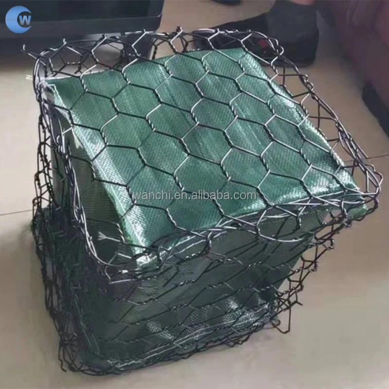 Nylon Polyester Netting Rock Stone Cage Net Bag Gabions Bag Nettings for Stream Bank Erosion Control