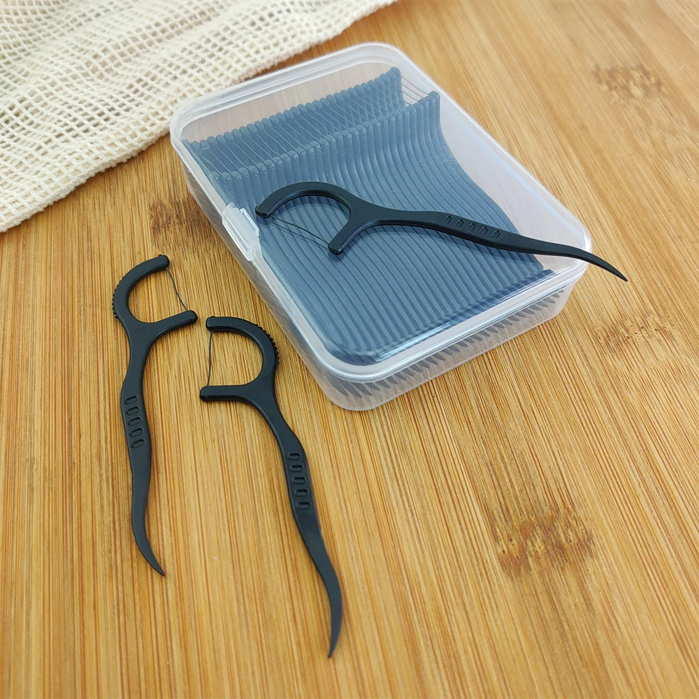 Bulk Biodegradable Personalized Eco Friendly Flosser Vegan Silk Tooth Nylon Dental Floss Pick for Kids