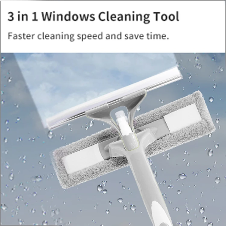 New Design 3 In 1 Squeegee Window Cleaner With Long Extension Pole ...