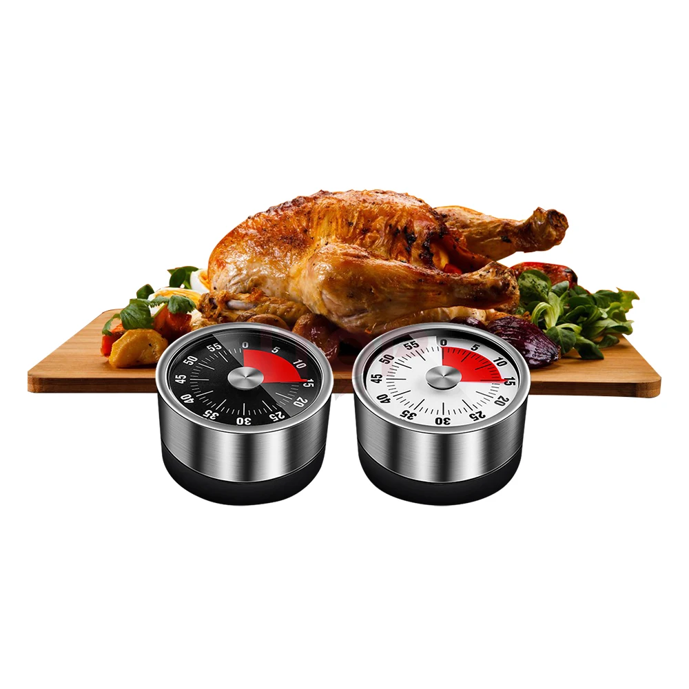 Визуальный таймер на 60 минут кухонный высококачественный магнитный из нержавеющей стали